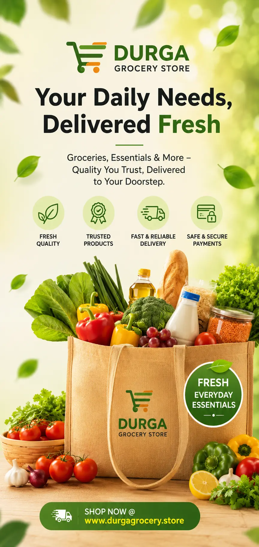 Your Daily Needs, Delivered Fresh — Durga Grocery Store